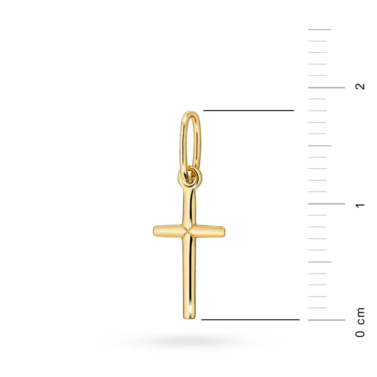 Złoty krzyżyk minimalistyczny próba 375 D278-375 marko