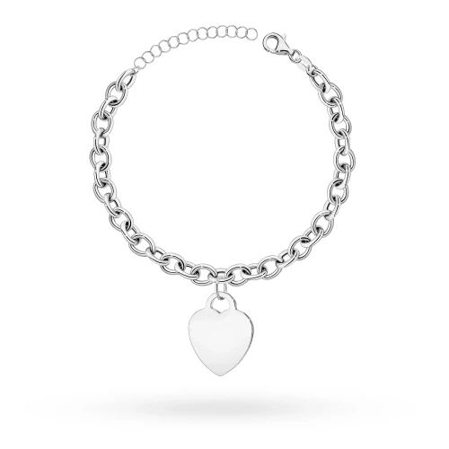 Bransoletka srebrna serce Rolo owalne pr.925 Sego B160-925-20 marko