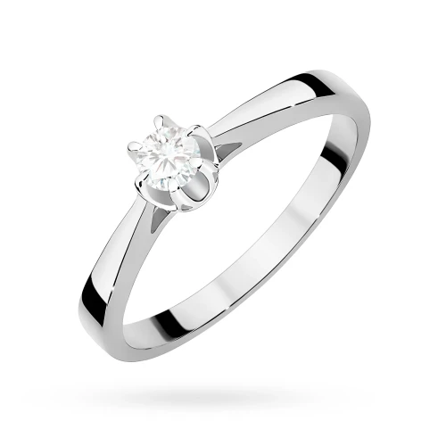 Pierścionek w klasycznym stylu z białego złota z diamentem laboratoryjnym 0,15ct Lab Diamonds W0295.B3.LDW.02 marko