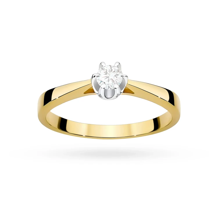 Złoty pierścionek z diamentem laboratoryjnym 0,15ct Lab Diamonds w klasycznym stylu W0295.Z3.LDW.02 marko
