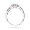 Pierścionek zaręczynowy z białego złota z okrągłym różowym diamentem laboratoryjnym Lab Diamonds W0010.B3.LDP.01 marko