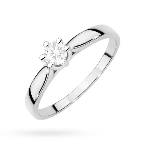 Zaręczynowy pierścionek białe złoto brylant 0,08ct Klasyka W0222.B3.DIW.08 marko