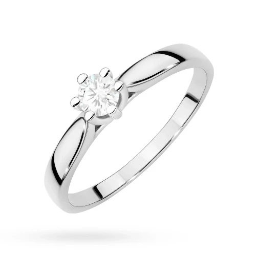 Klasyczny pierścioenk zaręczynowy  z diamentem laboratoryjnym 0,20ct białe złoto Lab Diamonds