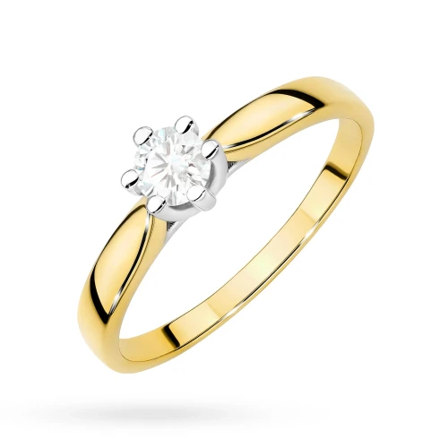 Zaręczynowy pierścionek żółte złoto brylant 0,30ct W222B-585-B0.25 MARKO