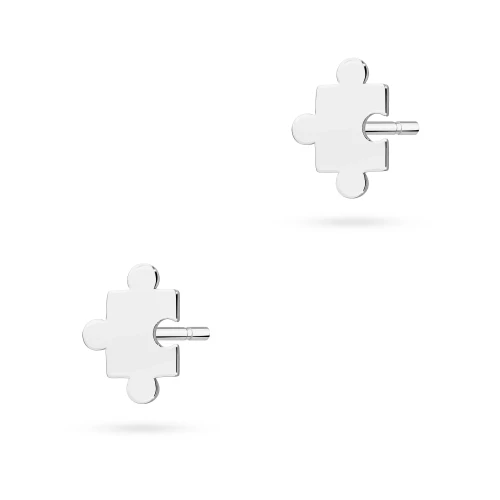Srebrne kolczyki celebrytka puzzle próba 925