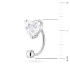 Srebrny kolczyk do pępka podkówka banan serce piercing Soledo K2261-925-BS-SOLO marko