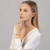 Bransoletka na czarnym sznurku złote koraliki i hematyt Animo B1382-585-CZ marko