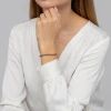 Bransoletka na czarnym sznurku złote koraliki i hematyt Animo B1382-585-CZ marko