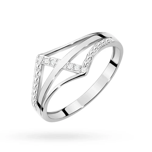 Pierścionek z białego  złota brylanty 0,03ct W114-585-B0.04 MARKO