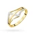 Pierścionek z żółtego złota brylanty 0,03ct W114-585-B0.04 MARKO