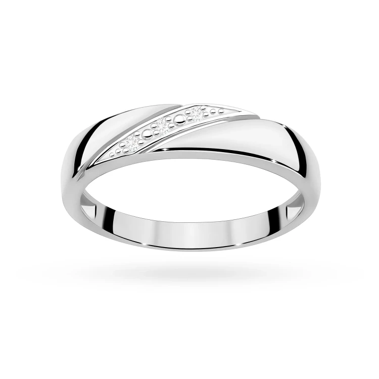 Pierścionek z białego złota obrączka z brylantami 0,02ct Obietnice W0118.B3.DIW.01 marko