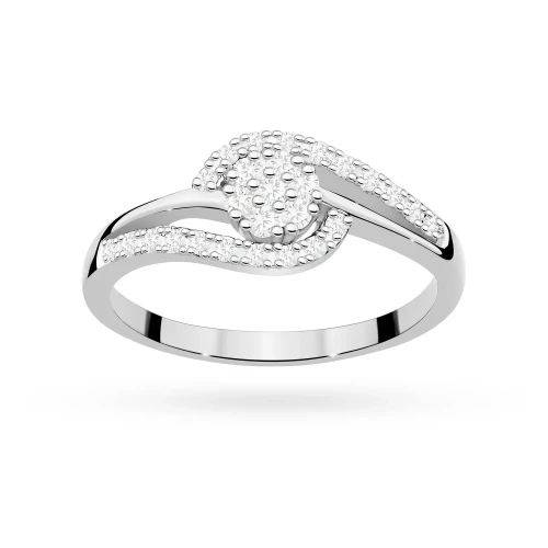 Pierścionek zaręczynowy białe złoto z brylantami 0,17ct Galaktyki W0184.B3.DIW.01 marko