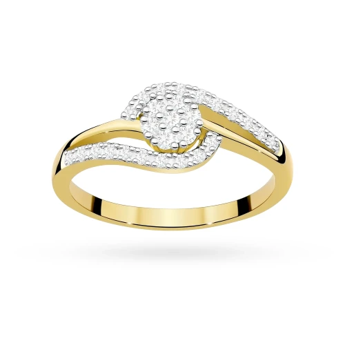 Złoty pierścionek zaręczynowy z brylantami 0,17ct Galaktyki W0184.Z3.DIW.01 marko