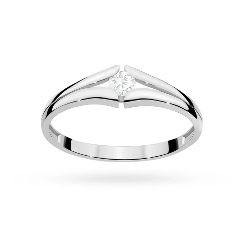 Zaręczynowy pierścionek białe złoto brylant 0,08ct Klasyka W0207.B3.DIW.01 marko