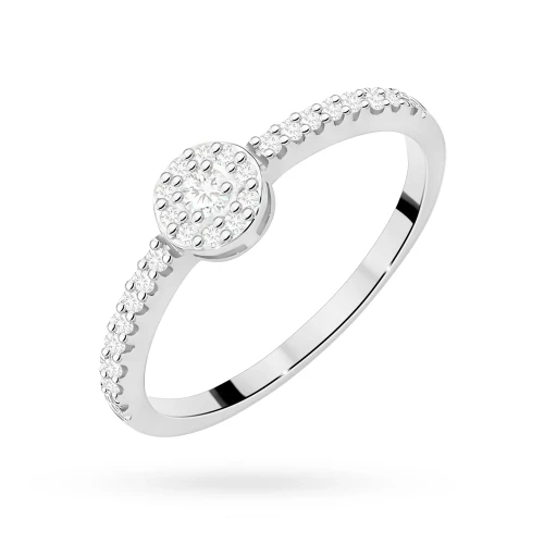 Pierścionek z białego złota z brylantami 0,19ct Galaktyki W273 MARKO