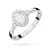 Pierścionek zaręczynowy z białego złota z owalnym diamentem Lab Diamonds i brylantami kwiatek markiza serca W0312.B3.LDW.01 marko