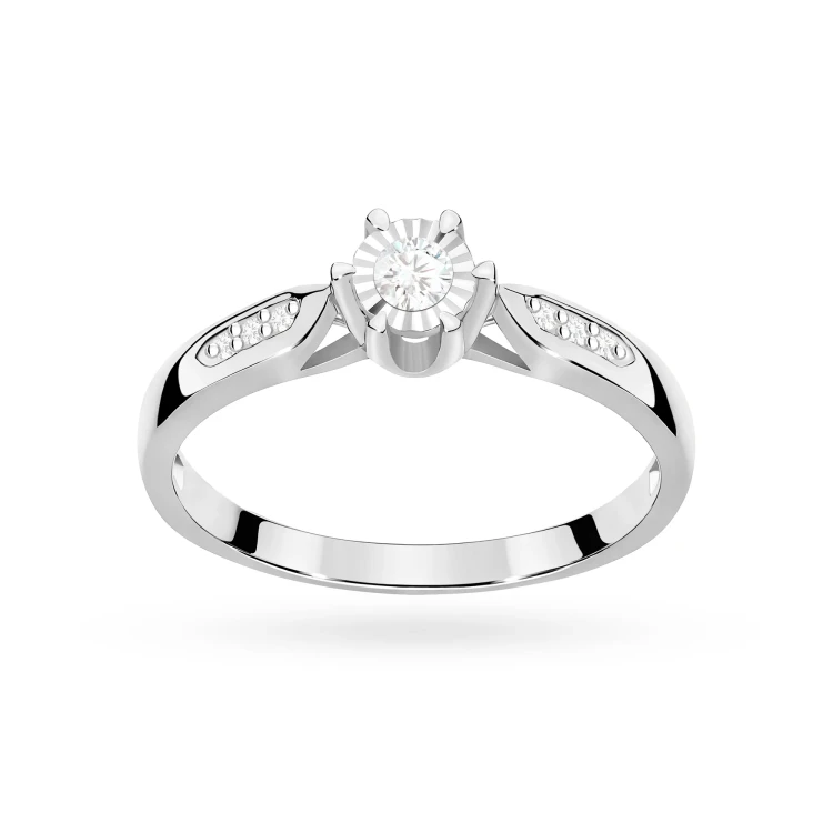 Wielokamieniowy pierścionek diament Laboratoryjny białe złoto 0,08ct Lab Diamonds W0328.B3.LDW.01 marko