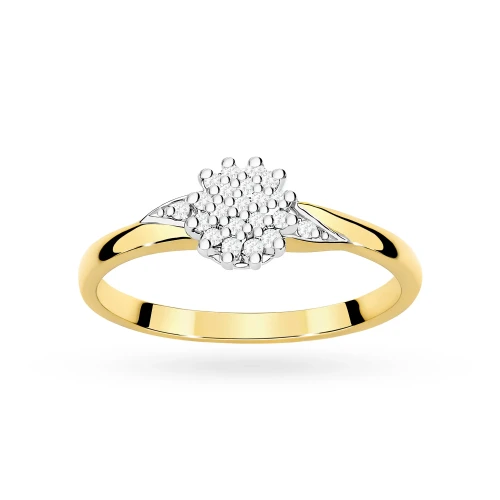 Złoty pierścionek 585 z brylantami 0,11ct W419-585-B0.11 MARKO