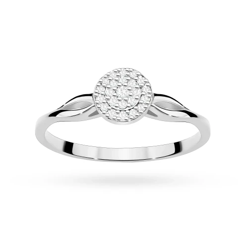 Pierścionek z białego złota 585 z brylantami 0,12ct W421-B585-B0.12 MARKO