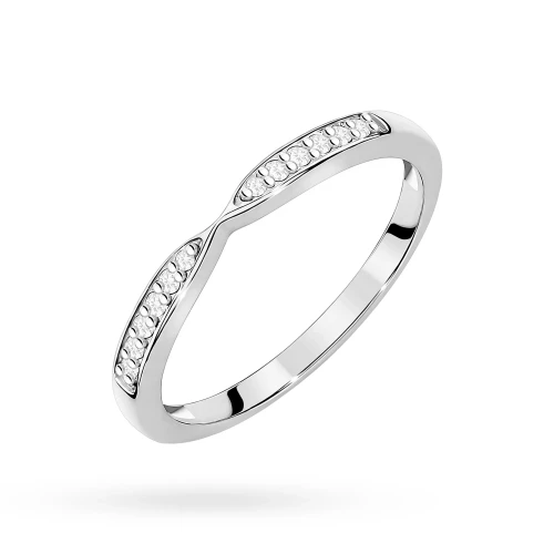Pierścionek z białego złota z brylantami 0,10ct W425-585-B0.10 MARKO