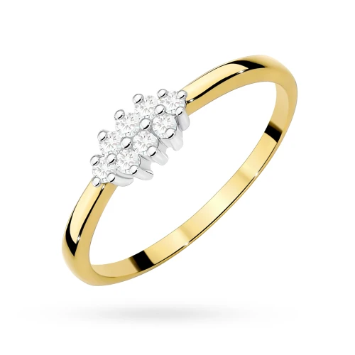 Złoty pierścionek 585 z brylantami 0,11ct Generacja