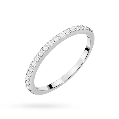 Pierścionek zaręczynowy obrączka  z białego złota Lab Diamonds