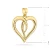 Złota diamentowana zawieszka splecione serce Jeso Z-GW-430-585 marko