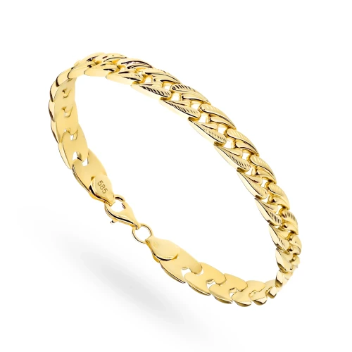 Złota bransoletka segmentowa diamentowana B-GW-593-585 marko