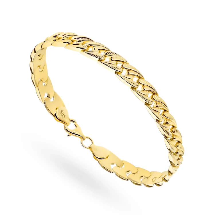 Złota bransoletka segmentowa diamentowana B-GW-593-585 marko
