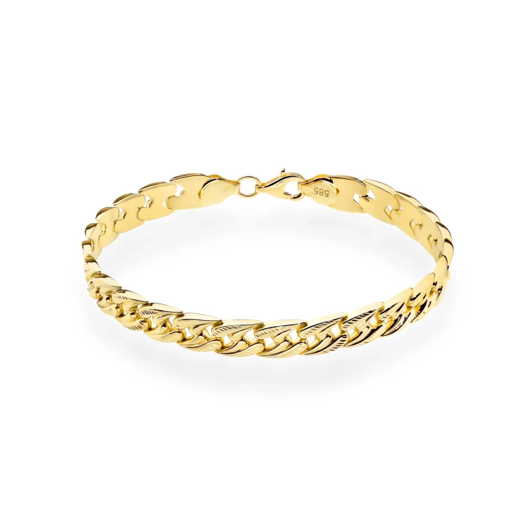 Złota bransoletka segmentowa diamentowana B-GW-593-585 marko