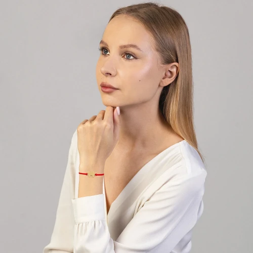 Pozłacana bransoletka sznurek ANIMO 925 puzzel B330-925-CZ marko