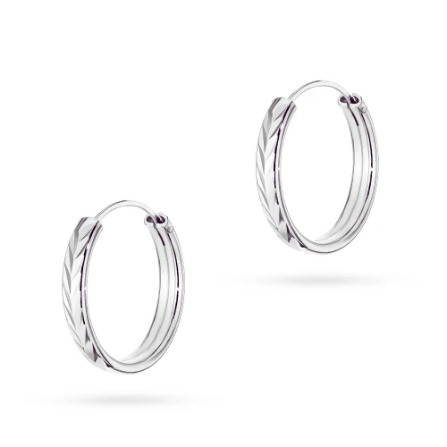 Srebrne kolczyki diamentowane kółka 20mm Jeso K2278-925-S-20 marko
