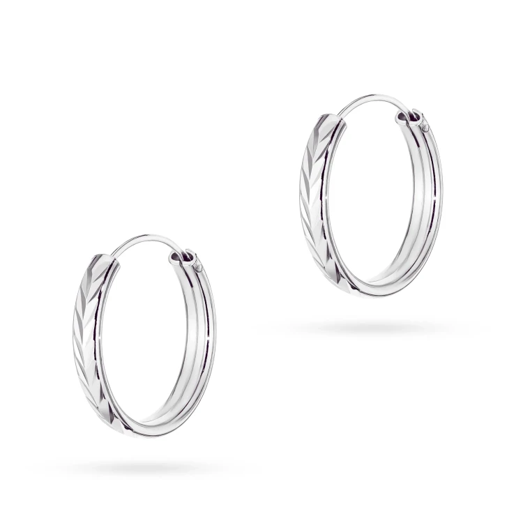 Srebrne kolczyki diamentowane kółka 20mm Jeso K2278-925-S-20 marko