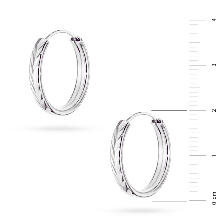 Srebrne kolczyki diamentowane kółka 20mm Jeso K2278-925-S-20 marko