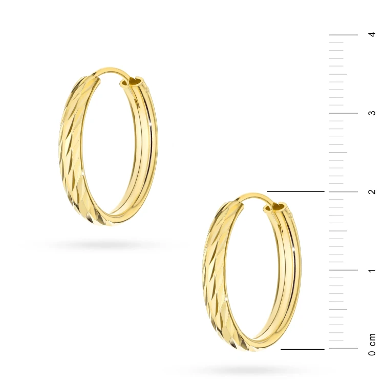 Pozłacane kolczyki diamentowane kółka 20mm Jeso K2279-925-Z-20 marko
