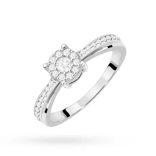 Pierścionek z żółtego złota z brylantami 0,25ct Galaktyki W302 MARKO