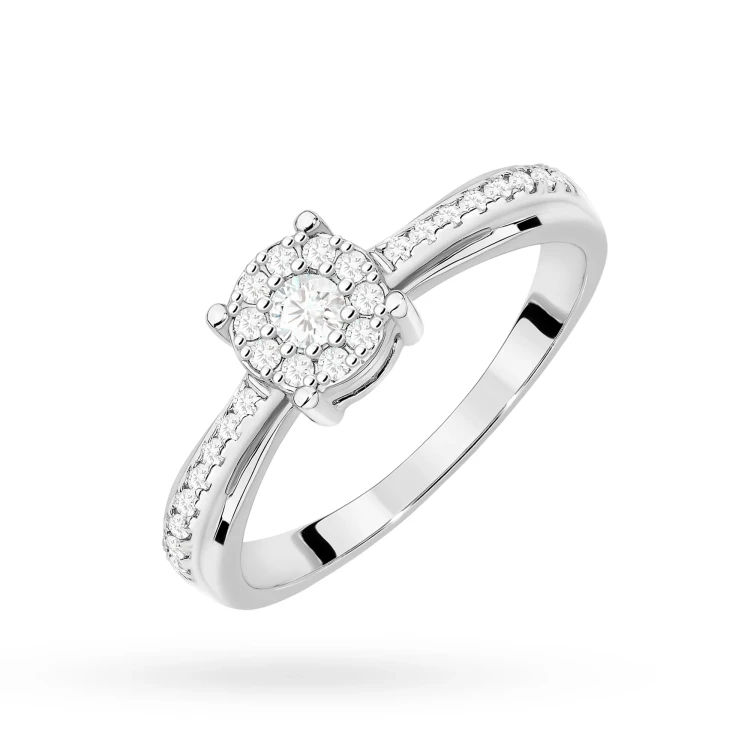 Pierścionek z żółtego złota z brylantami 0,25ct Galaktyki W302 MARKO