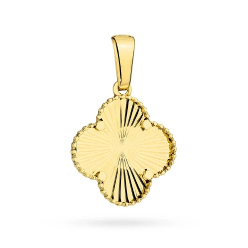 Złota zawieszka koniczyna zdobiona diamentowaniem Supreni Z-GW-440-585 marko