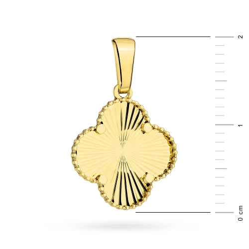 Złota zawieszka koniczyna zdobiona diamentowaniem Supreni Z-GW-440-585 marko