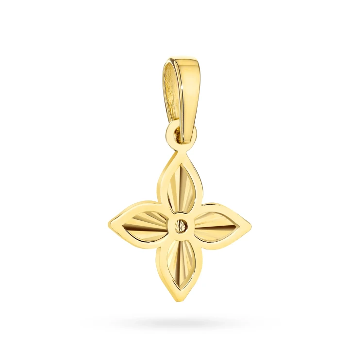Złota zawieszka diamentowana koniczynka Supreni Z-GW-439-585 marko