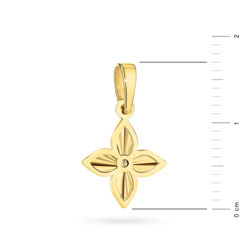 Złota zawieszka diamentowana koniczynka Supreni Z-GW-439-585 marko