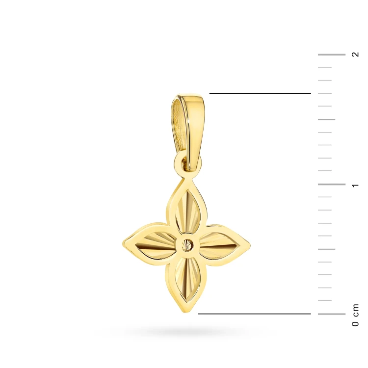 Złota zawieszka diamentowana koniczynka Supreni Z-GW-439-585 marko