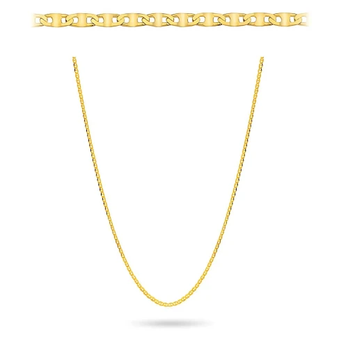 Złoty łańcuszek splot Gucci płaski próba 375 L-GW-055-375 marko