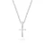 Srebrny prosty krzyżyk na łańcuszku pancerka D375-925-S-L049 marko