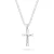 Srebrny duży krzyżyk z Jezusem na długim łańcuchu pancerka 60cm D372-925-S-L048-60 MARKO