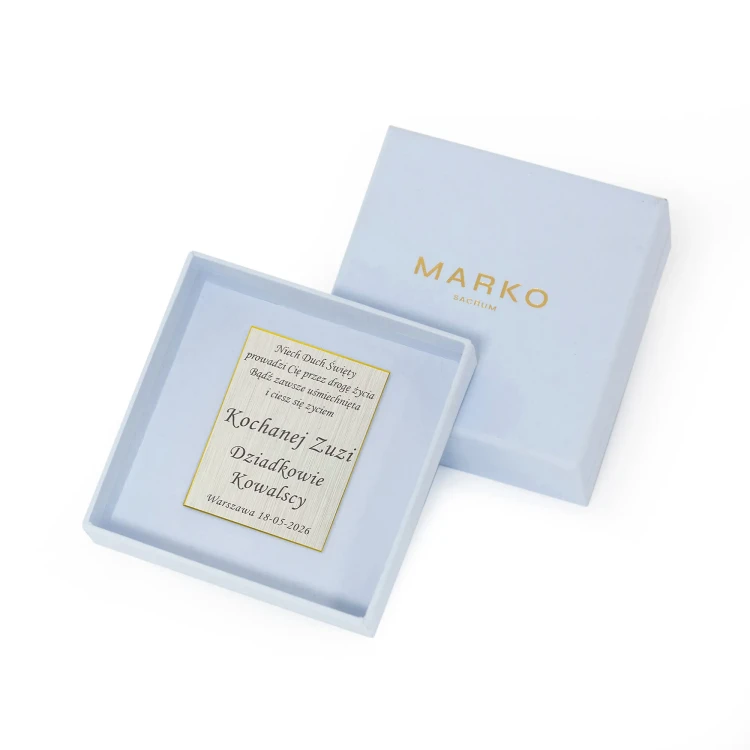 Złoty męski łańcuszek pancerka z krzyżykiem D232-585-L154 marko