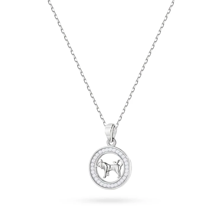 Srebrny naszyjnik zawieszka Byk na łańcuszku ankier cyrkonie Zodiak Z624-925-BY-L028 marko