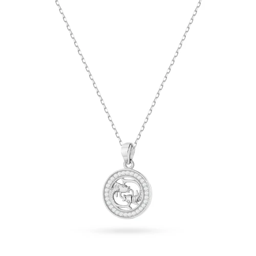 Srebrny naszyjnik zawieszka Ryby na łańcuszku ankier cyrkonie Zodiak Z624-925-RY-L028 marko
