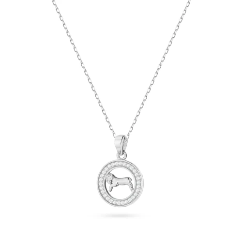 Srebrny naszyjnik zawieszka Baran na łańcuszku ankier cyrkonie Zodiak Z624-925-BA-L028 marko