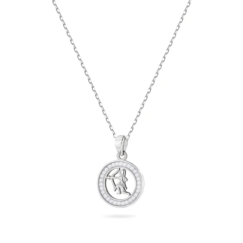 Srebrny naszyjnik zawieszka Strzelec na łańcuszku ankier cyrkonie Zodiak Z624-925-ST-L028 marko
